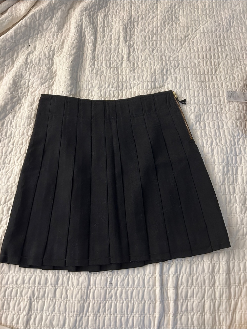 Crewcuts Black Pleated Mini Skirt with Side Zip